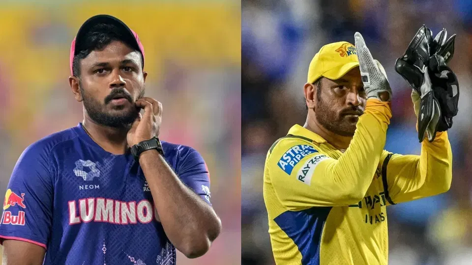 Sanju Samson and MS Dhoni [Source: AFP/X]